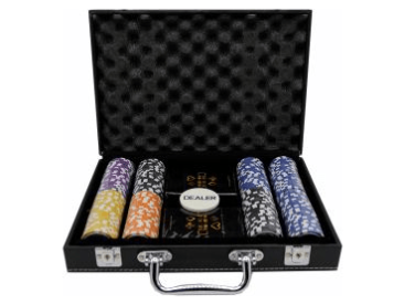 Фабрика Покера: Премиум-набор из 200 фишек для покера с номиналом в кожаном кейсе