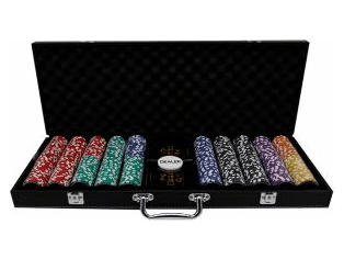 Фабрика Покера: Премиум-набор из 500 фишек для покера с номиналом в кожаном кейсе