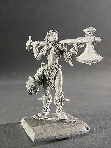 Female Warrior with Dragon Scales Shield