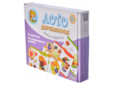 Лото деревянное &quot;Овощи и фрукты&quot;