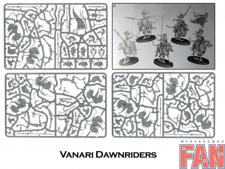 Warhammer Age of Sigmar Lumineth Realm-Lords Vanari Dawnriders x5 new on sprue (Уценка)