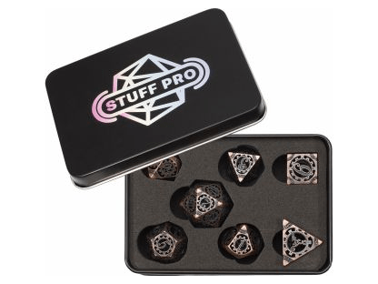 Набор фигурных металлических кубиков Stuff-Pro, 7 шт. (античный бронзовый)