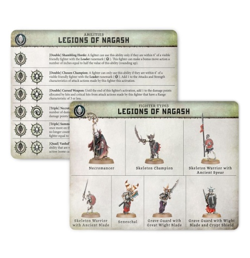 Datacards Warcry: Legions of Nagash