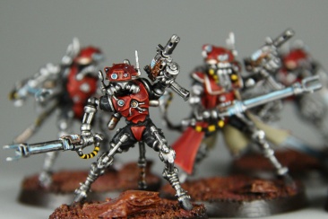 Warhammer 40k Adeptus Mechanicus Sicarian Infiltrators x5 (99120116018) (Painted)
