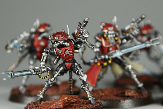 Warhammer 40k Adeptus Mechanicus Sicarian Infiltrators x5 (99120116018) (Painted)