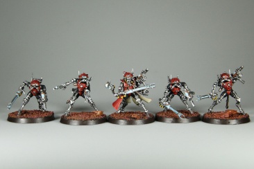 Warhammer 40k Adeptus Mechanicus Sicarian Infiltrators x5 (99120116018) (Painted)