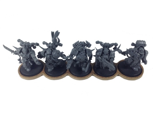 Трей на 5 миниатюр 32mm(линия)