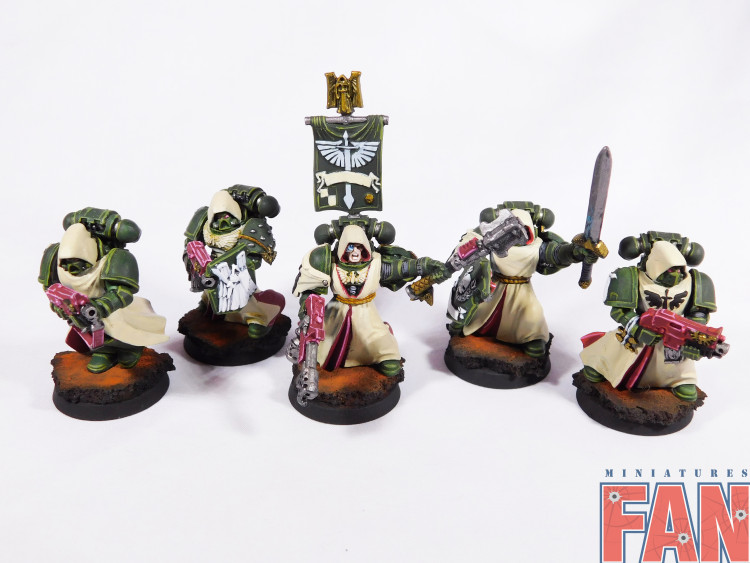 Warhammer 40k Dark Angels Veteran Marines x5 (Pro-Painted)