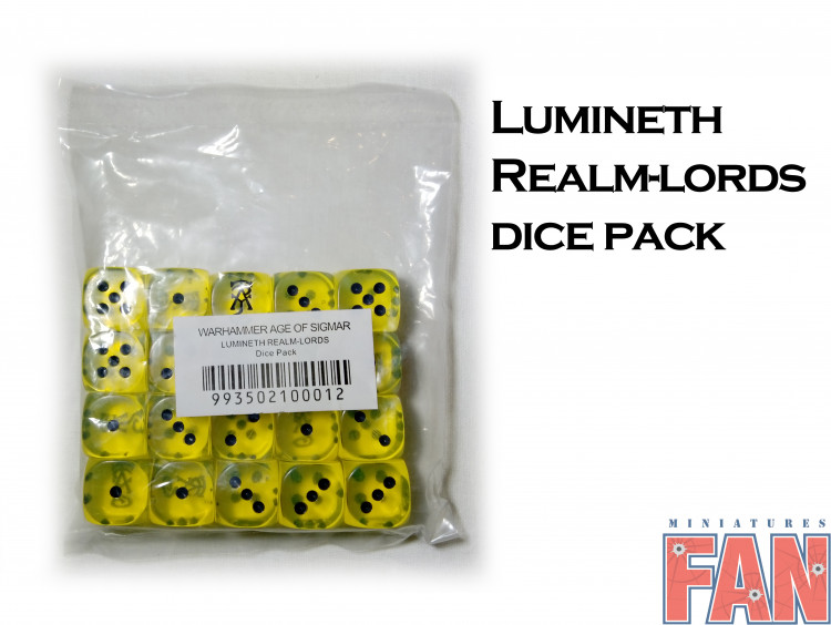 Warhammer Age of Sigmar Lumineth Realm-Lords Dice Set of 20 (Limited, OOP, New Unopened)