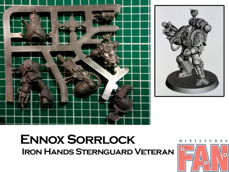 Deathwatch Overkill Ennox Sorrlock, Iron Hands Sternguard Veteran