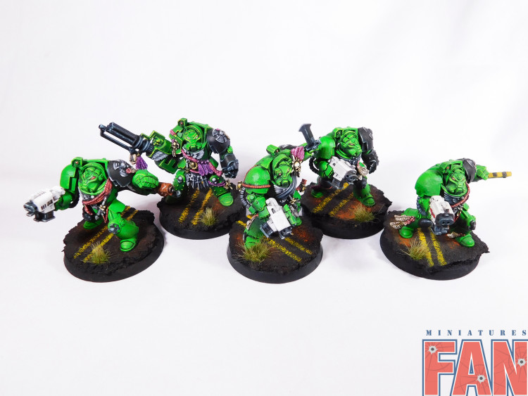 Warhammer 40k Dark Angels/Salamanders Deathwing Terminator Squad x5(Pro-Painted)