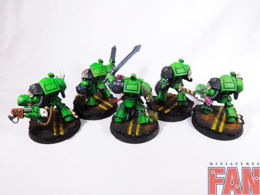 Warhammer 40k Dark Angels/Salamanders Deathwing Terminator Squad x5(Pro-Painted)