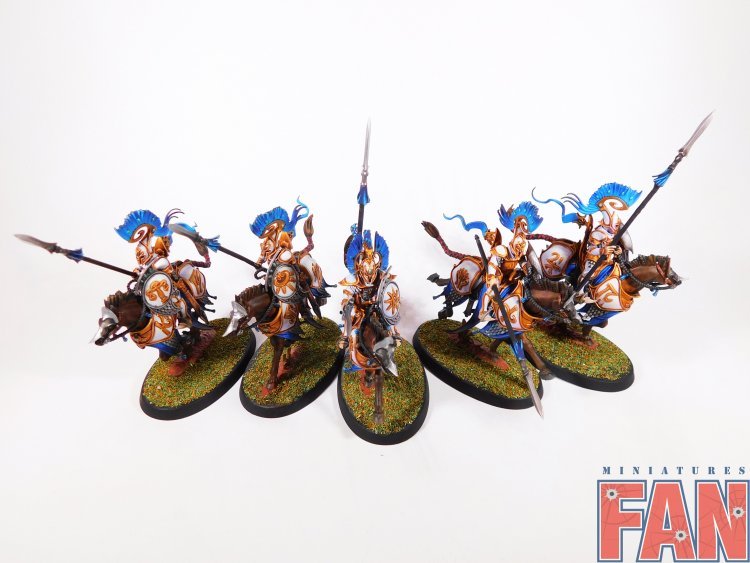 Warhammer Age of Sigmar Lumineth Realm-Lords Vanari Dawnriders x5 (Pro-Painted)
