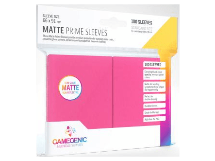 Протекторы Gamegenic Matte Prime розовые (100 шт., 66x91 мм)