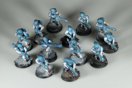 Warhammer 40k Tau Empire Fire Warriors x13 (99120113057) (Painted)