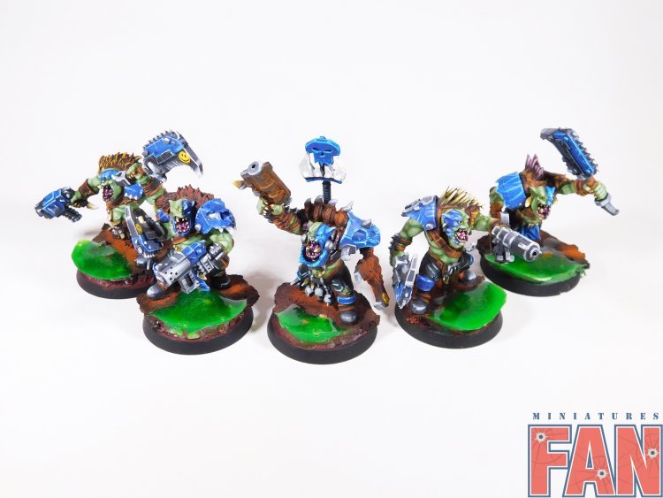 Warhammer 40k Orks Beast Snagga Boyz x5 (Pro-Painted)