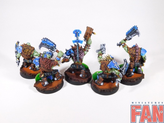 Warhammer 40k Orks Beast Snagga Boyz x5 (Pro-Painted)