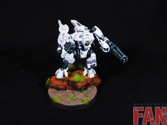 Warhammer 40k Tau Empire XV8 Crisis Battlesuit Team x3 (Pro-Painted)