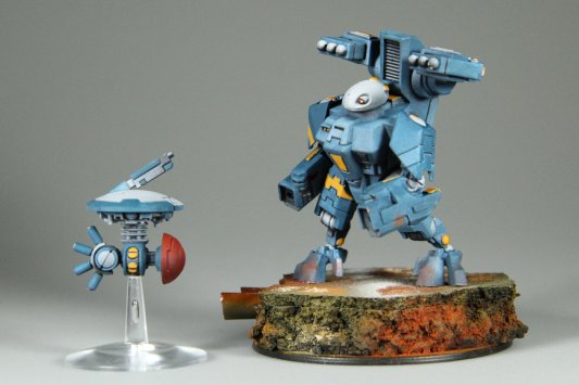 Warhammer 40k Tau Empire XV8 Crisis Battlesuit х1 (99120113005) (Painted)