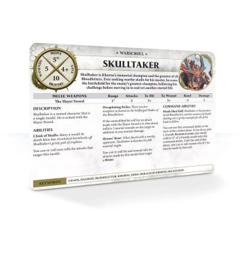 Warscroll Cards Blades of Khorne 2019