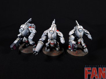 Warhammer 40k Tau Empire XV25 Stealth Armour x3 (Pro-painted)