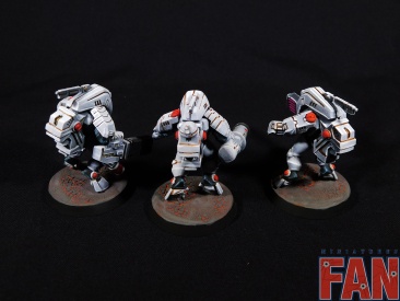 Warhammer 40k Tau Empire XV25 Stealth Armour x3 (Pro-painted)