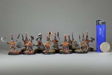 Warhammer Age of Sigmar Fyreslayers Vulkite Berzerkers x10 (99120205015) (Painted)