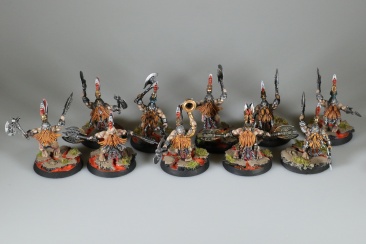 Warhammer Age of Sigmar Fyreslayers Vulkite Berzerkers x10 (99120205015) (Painted)