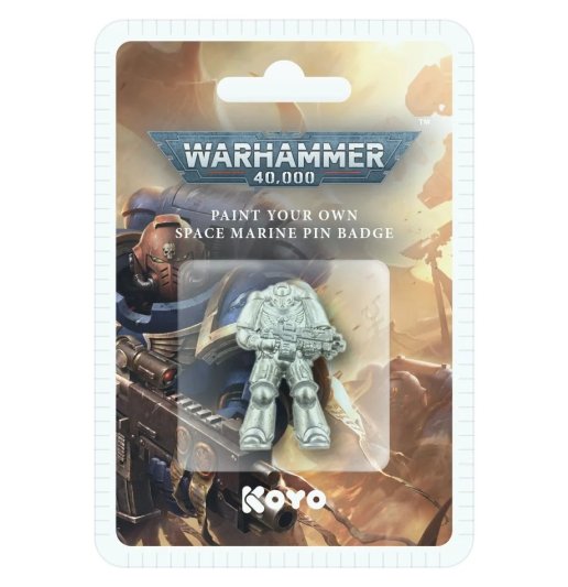 Koyo: Warhammer 40,000 – Paint Your Own Space Marine Pin Badge