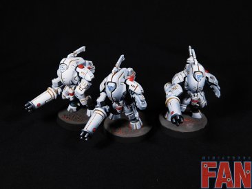 Warhammer 40000 Tau Empire XV25 Stealth Armour x3 (Pro-painted)