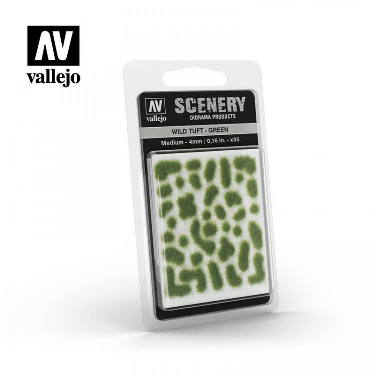  Пучки травы Vallejo Scenery: Wild Tuft Green 4мм