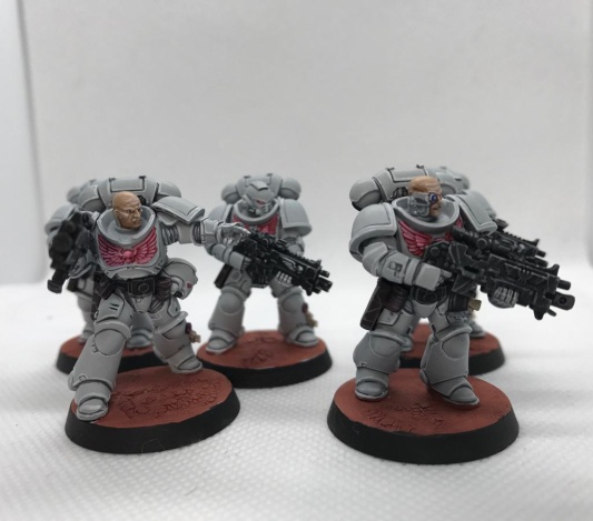 Warhammer 40k Space Marines Primaris Intercessors x5 (Pro-Painted)