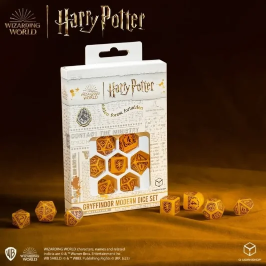 Harry Potter. Gryffindor Modern Dice Set - Gold