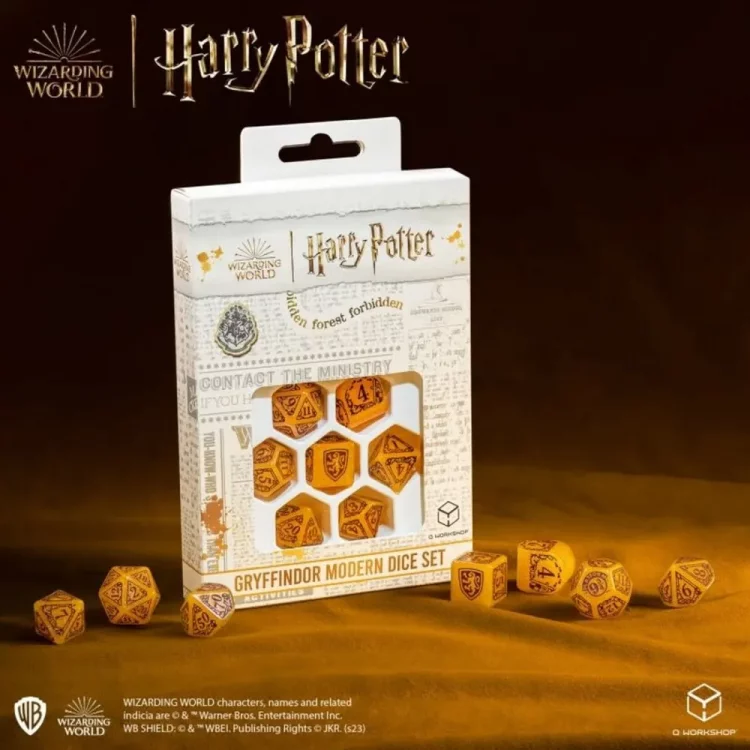 Harry Potter. Gryffindor Modern Dice Set - Gold