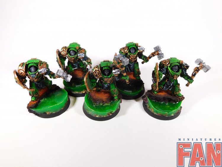 Warhammer 30k / 40k Space Marines Salamanders Legion Firedrakes x5 (Pro-Painted)