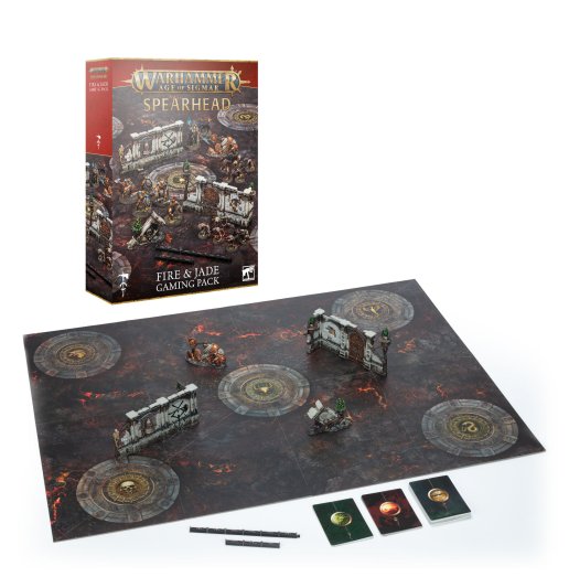 Warhammer Age of Sigmar: Spearhead – Fire and Jade Gaming Pack (предзаказ 2024)