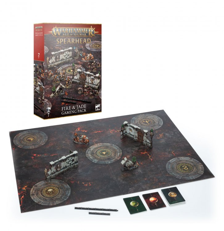 Warhammer Age of Sigmar: Spearhead – Fire and Jade Gaming Pack (предзаказ 2024) 
