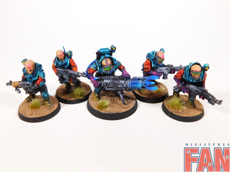 Warhammer 40k Genestealer Cults Neophyte Hybrids x5 (Pro-Painted)