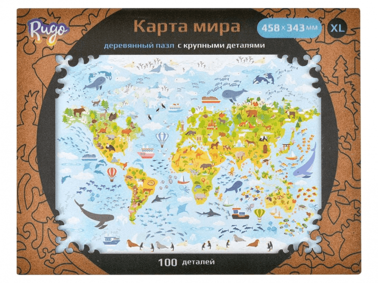 Пазл "Детская карта мира"