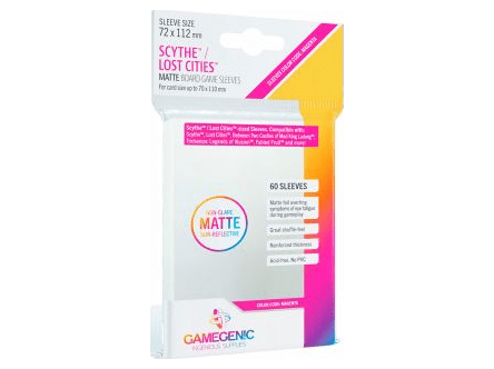 Протекторы Gamegenic Matte для Scythe или Lost Cities матовые (60 шт., 72x112 мм)