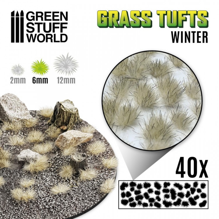 Grass TUFTS - 6mm self-adhesive - WINTER