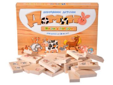 Домино деревянное "Жили у бабуси"