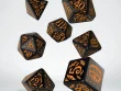 Halloween Pumpkin Black & Orange Dice Set