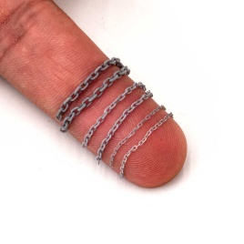 Цепь с овальным звеном 1.9х2.5мм, толщиной 0,5мм, размер L, MiniWarPaint