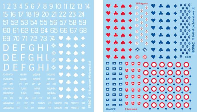 French Decal Set, 4 Sheets, 2 Different Types