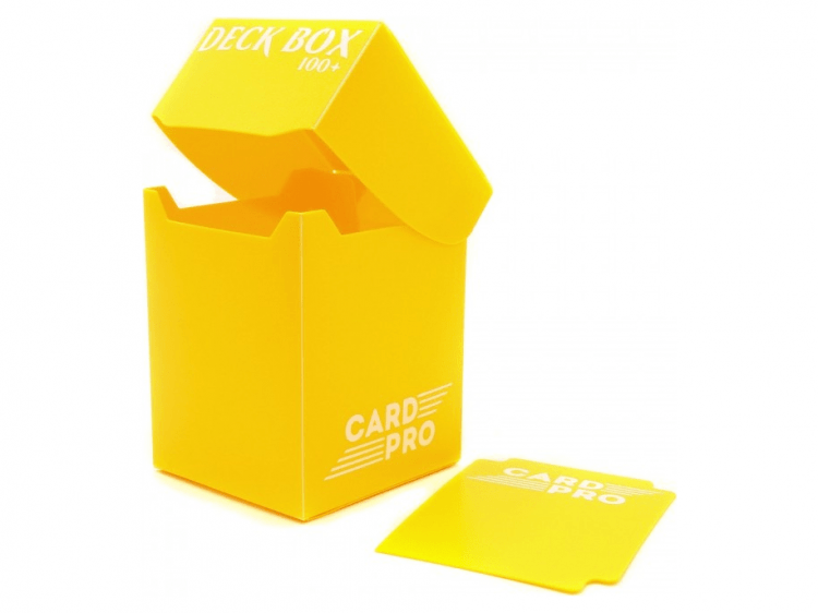 Пластиковая коробочка Card-Pro (жёлтая, 73 мм, 100+ карт)