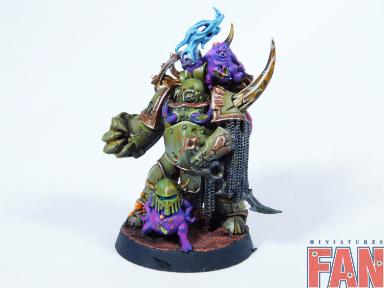 Warhammer 40k Death Guard Plague Marine Champion (Pro-Painted)