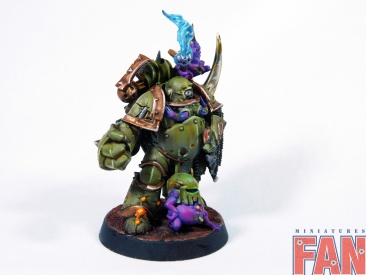 Warhammer 40k Death Guard Plague Marine Champion (Pro-Painted)