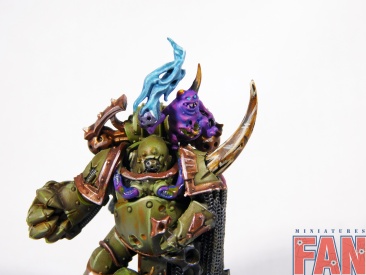 Warhammer 40k Death Guard Plague Marine Champion (Pro-Painted)