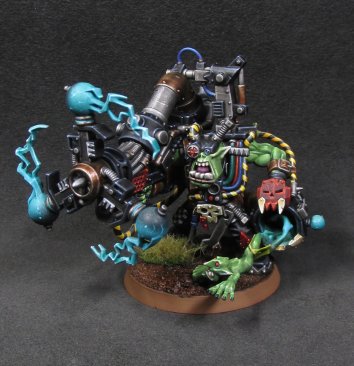 Ork Big Mek with Shokk Attack Gun (Pro-Painted)